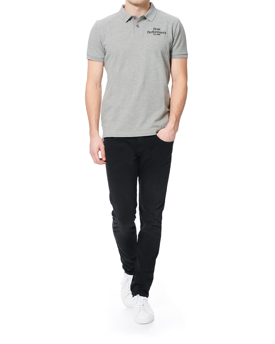 Homme | Polos | Peak Performance | Original Logo Polo Medium Grey Heather