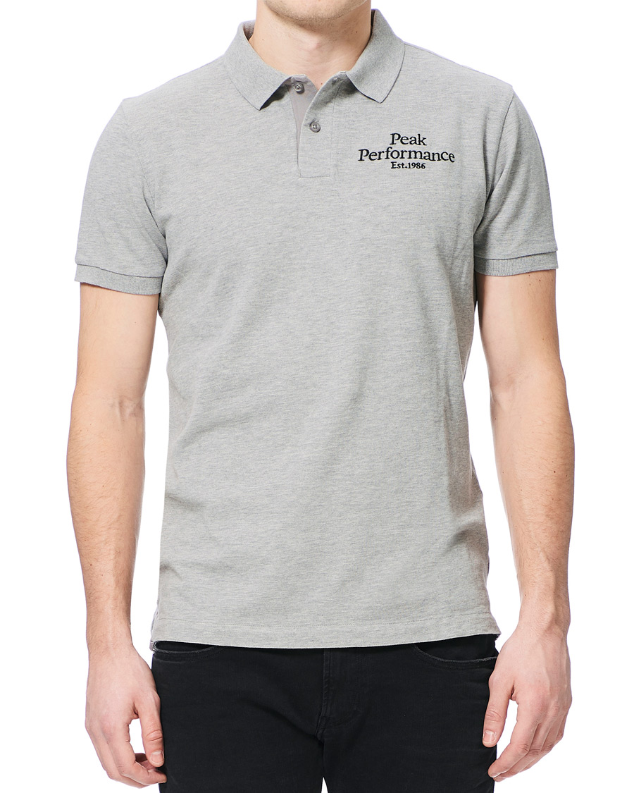 Homme | Polos | Peak Performance | Original Logo Polo Medium Grey Heather