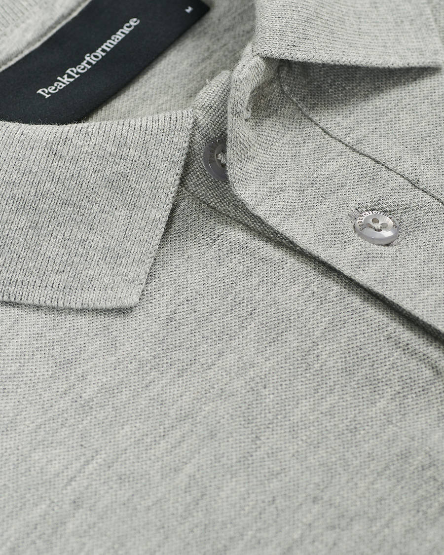 Homme | Polos | Peak Performance | Original Logo Polo Medium Grey Heather