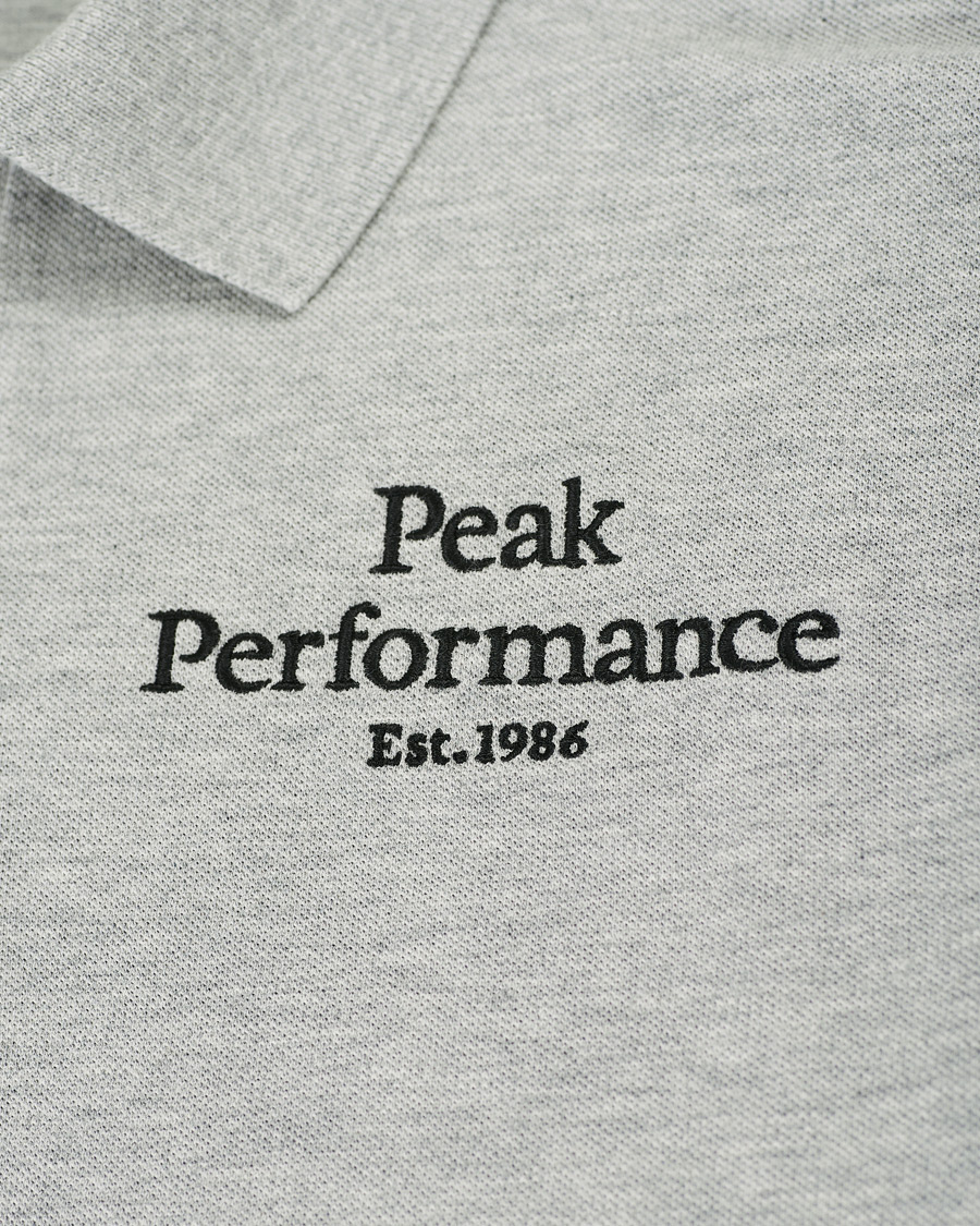 Homme | Polos | Peak Performance | Original Logo Polo Medium Grey Heather