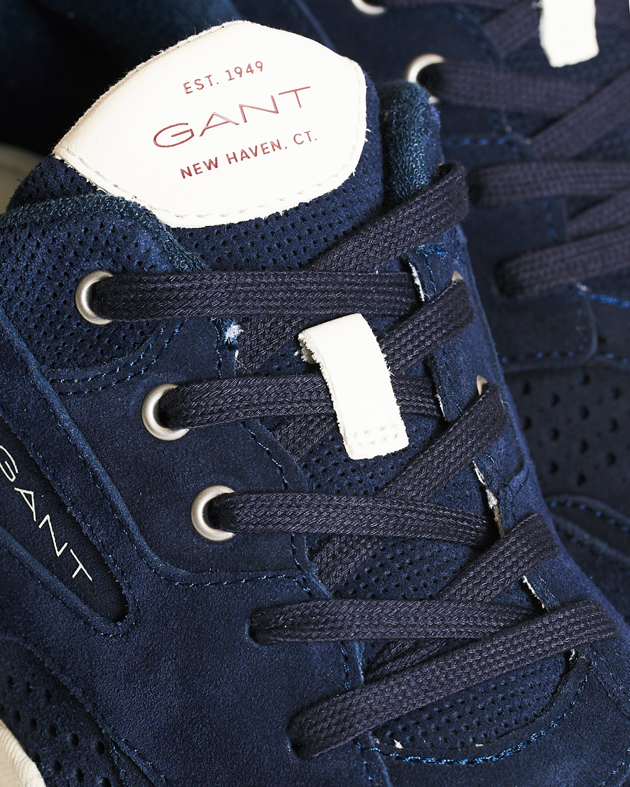 Homme | GANT Nicewill Perforated Sneaker Navy Suede | GANT | Nicewill Perforated Sneaker Navy Suede