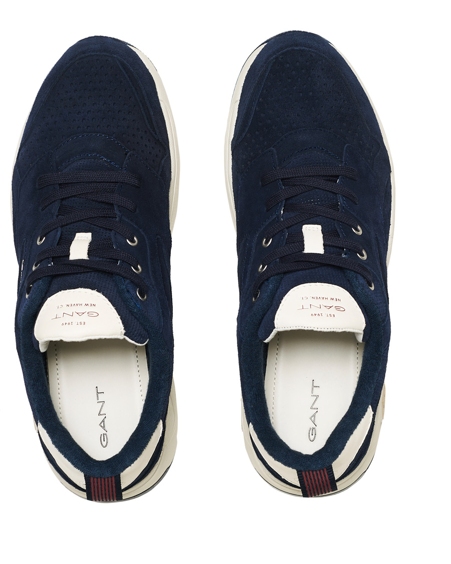 Homme | GANT Nicewill Perforated Sneaker Navy Suede | GANT | Nicewill Perforated Sneaker Navy Suede