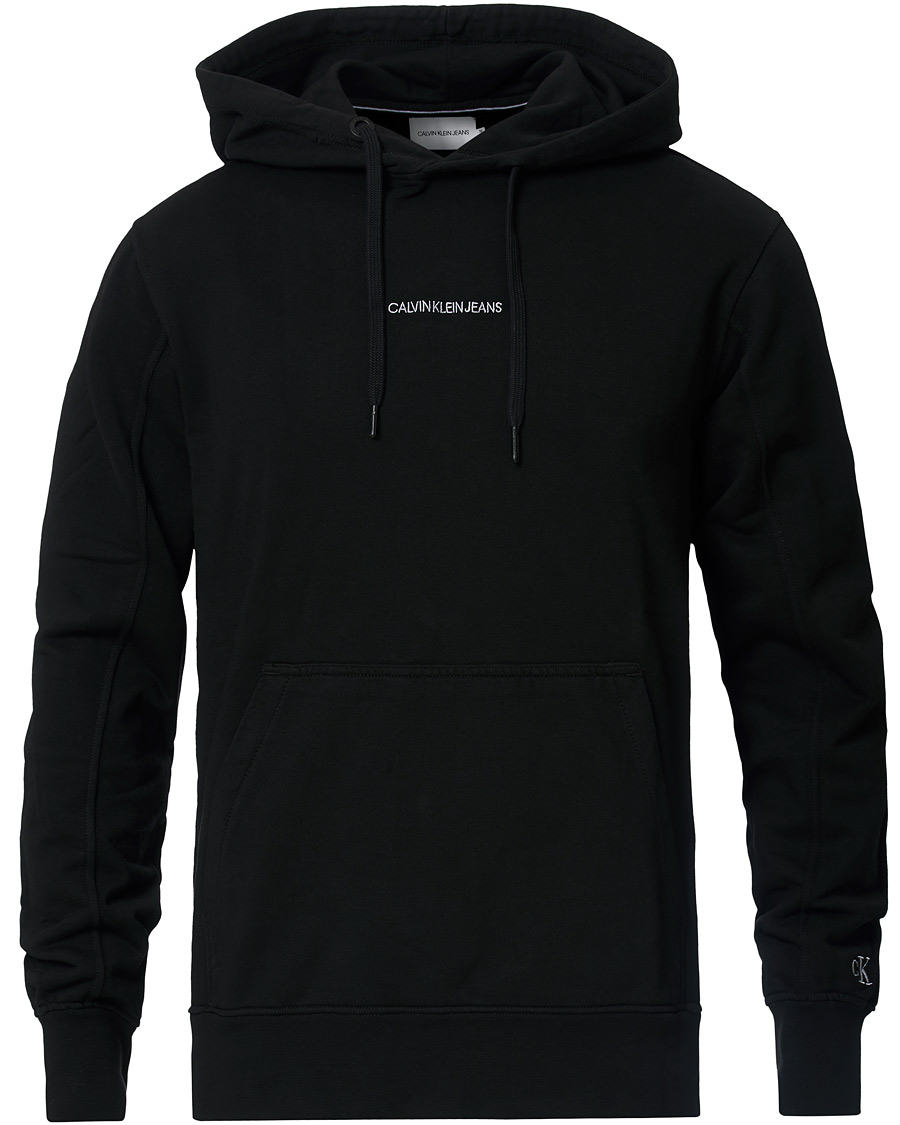 Homme | Pulls Et Tricots | Calvin Klein Jeans | Instit Chest Logo Hoodie Black