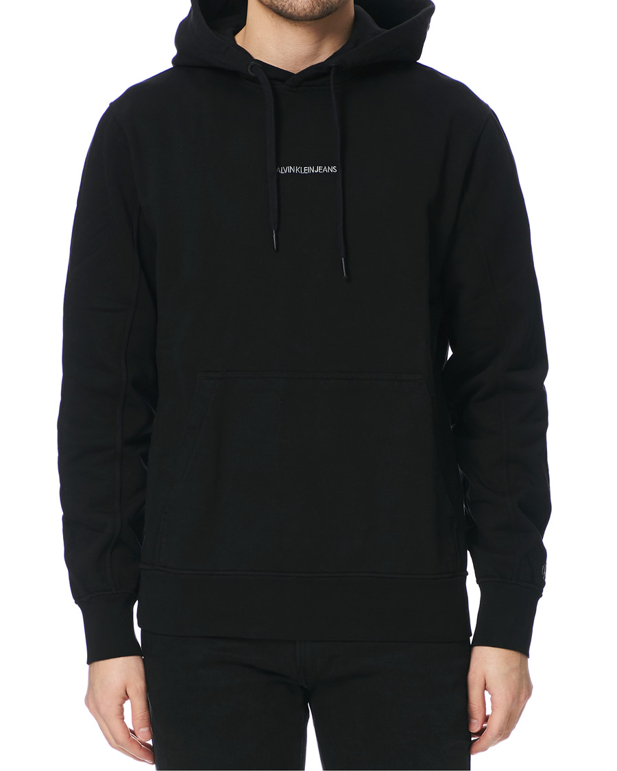 Homme | Pulls Et Tricots | Calvin Klein Jeans | Instit Chest Logo Hoodie Black