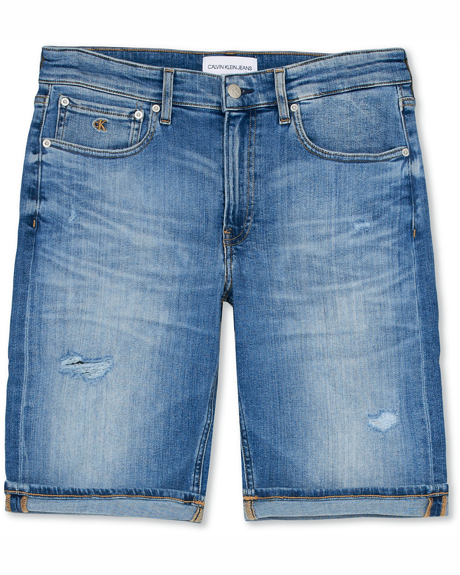 Homme | Shorts | Calvin Klein Jeans | Regular Fit Destroyed Shorts Bright Blue