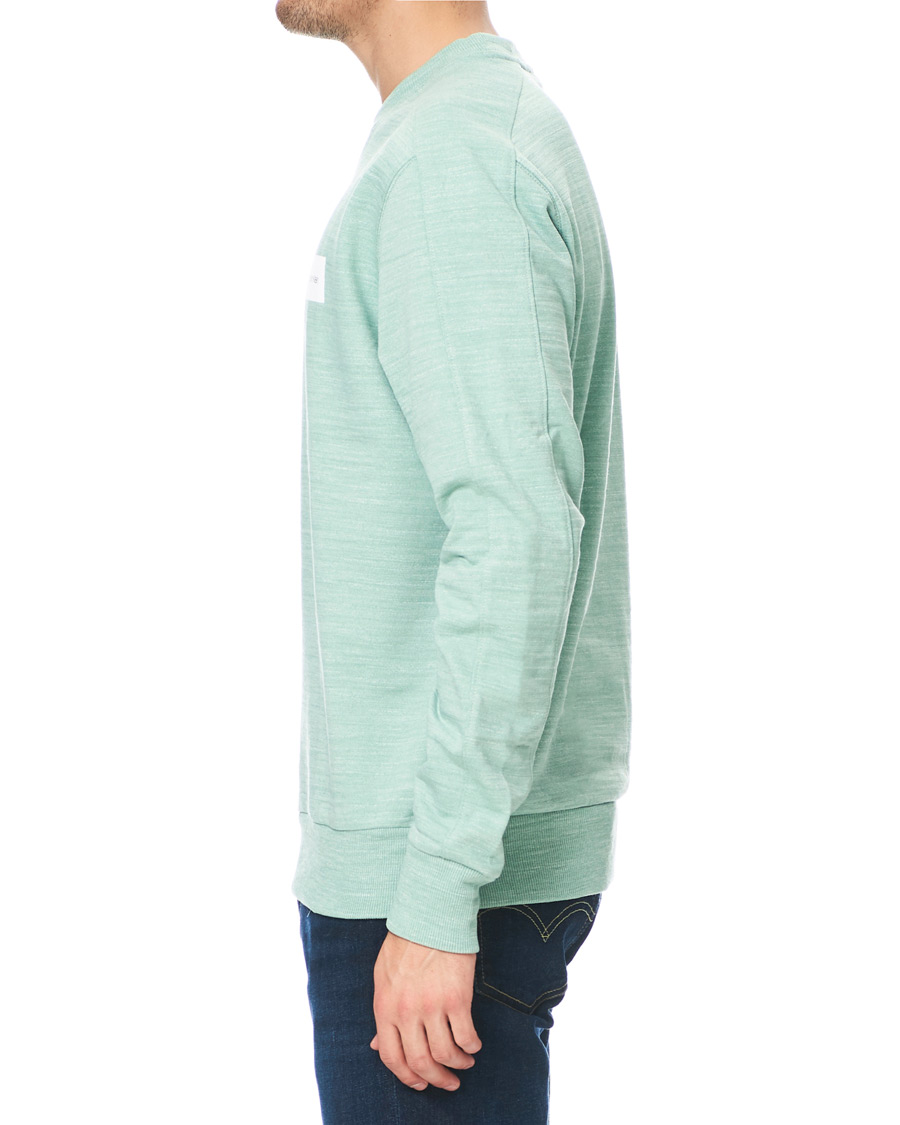 Homme | Pulls Et Tricots | Calvin Klein | Mouline Chest Logo Crew Neck Sweatshirt Granite Green
