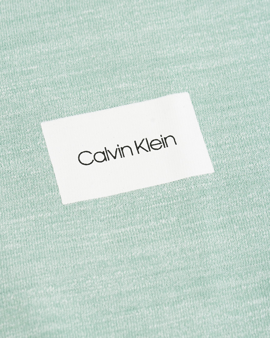 Homme | Pulls Et Tricots | Calvin Klein | Mouline Chest Logo Crew Neck Sweatshirt Granite Green