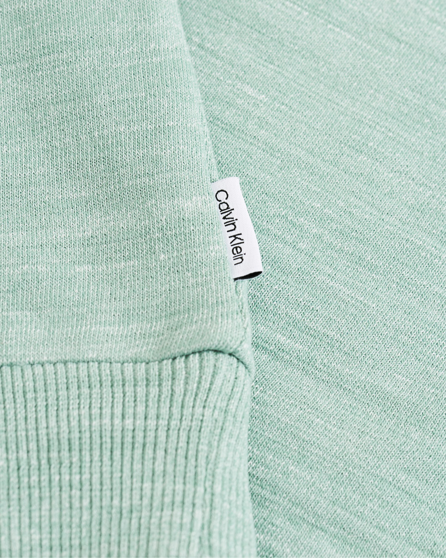 Homme | Pulls Et Tricots | Calvin Klein | Mouline Chest Logo Crew Neck Sweatshirt Granite Green