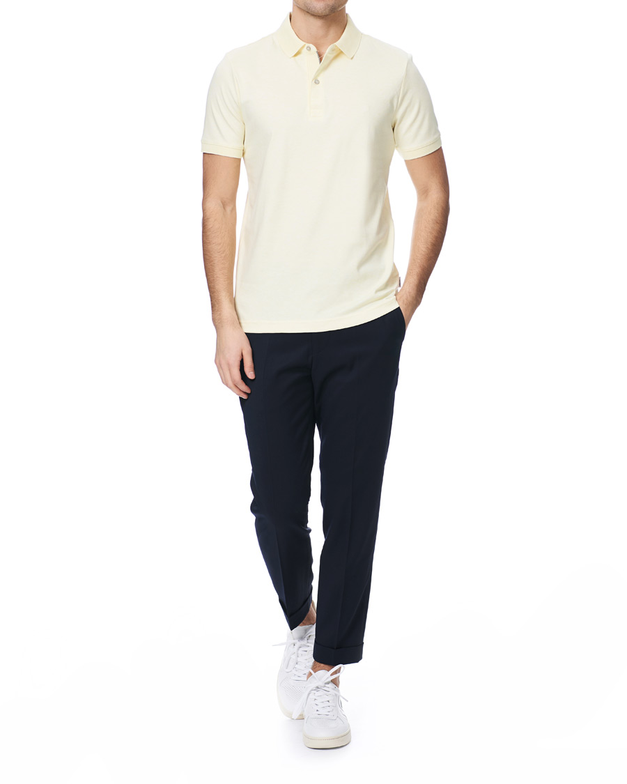 Heren | Polo's | Calvin Klein | Slim Fit Soft Interlock Polo Pastel Yellow Heather