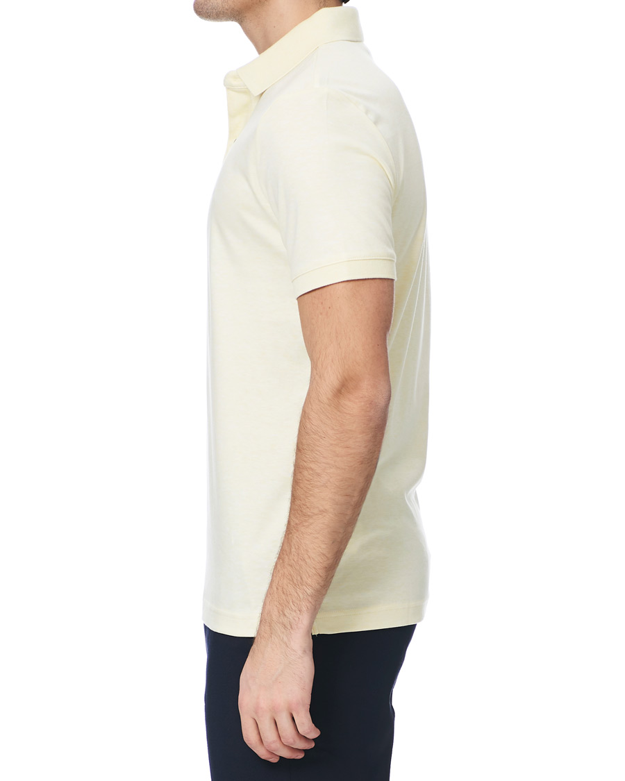 Heren | Polo's | Calvin Klein | Slim Fit Soft Interlock Polo Pastel Yellow Heather