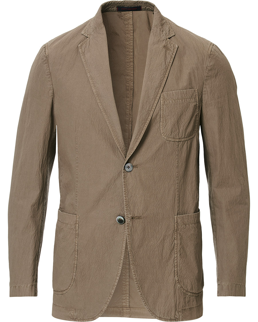 Homme | Blazers | The Gigi | Soft Seersucker Blazer Olive