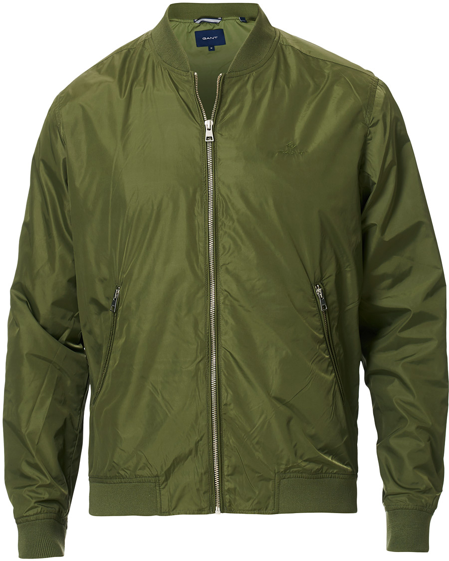 Homme | Manteaux Et Vestes | GANT | Airy Nylon Bomber Four Leaf Green