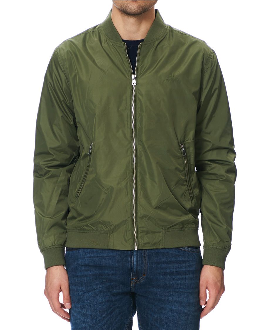Homme | Manteaux Et Vestes | GANT | Airy Nylon Bomber Four Leaf Green