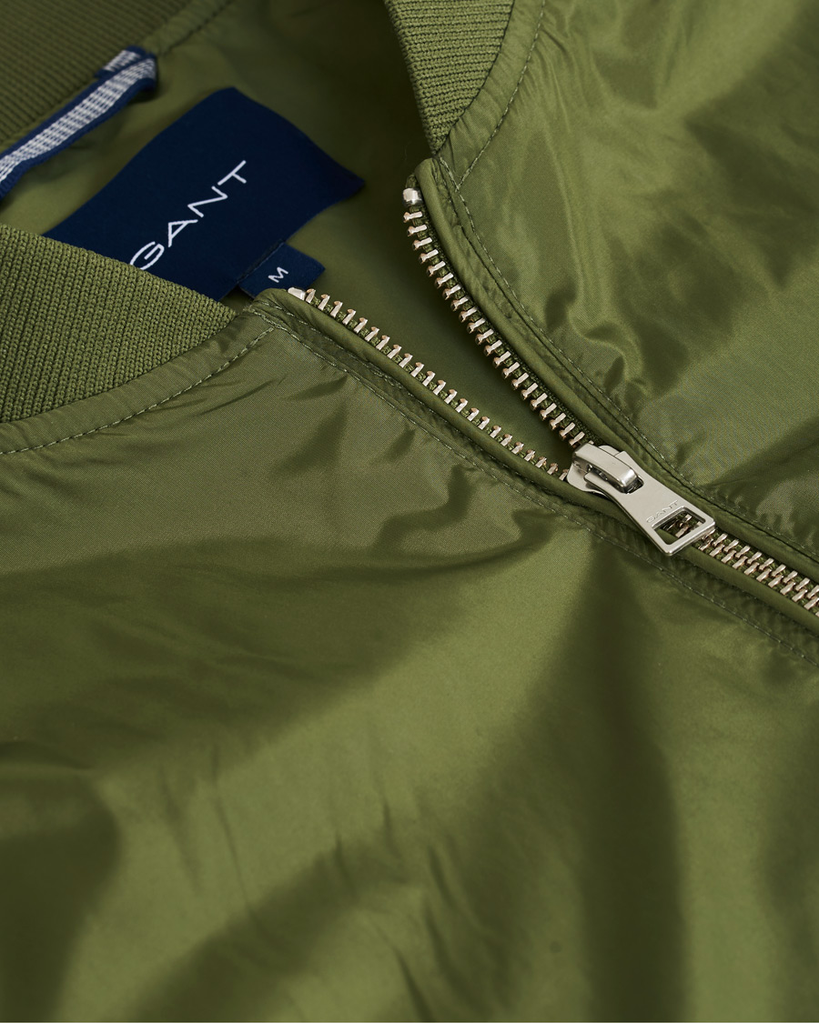 Homme | Manteaux Et Vestes | GANT | Airy Nylon Bomber Four Leaf Green