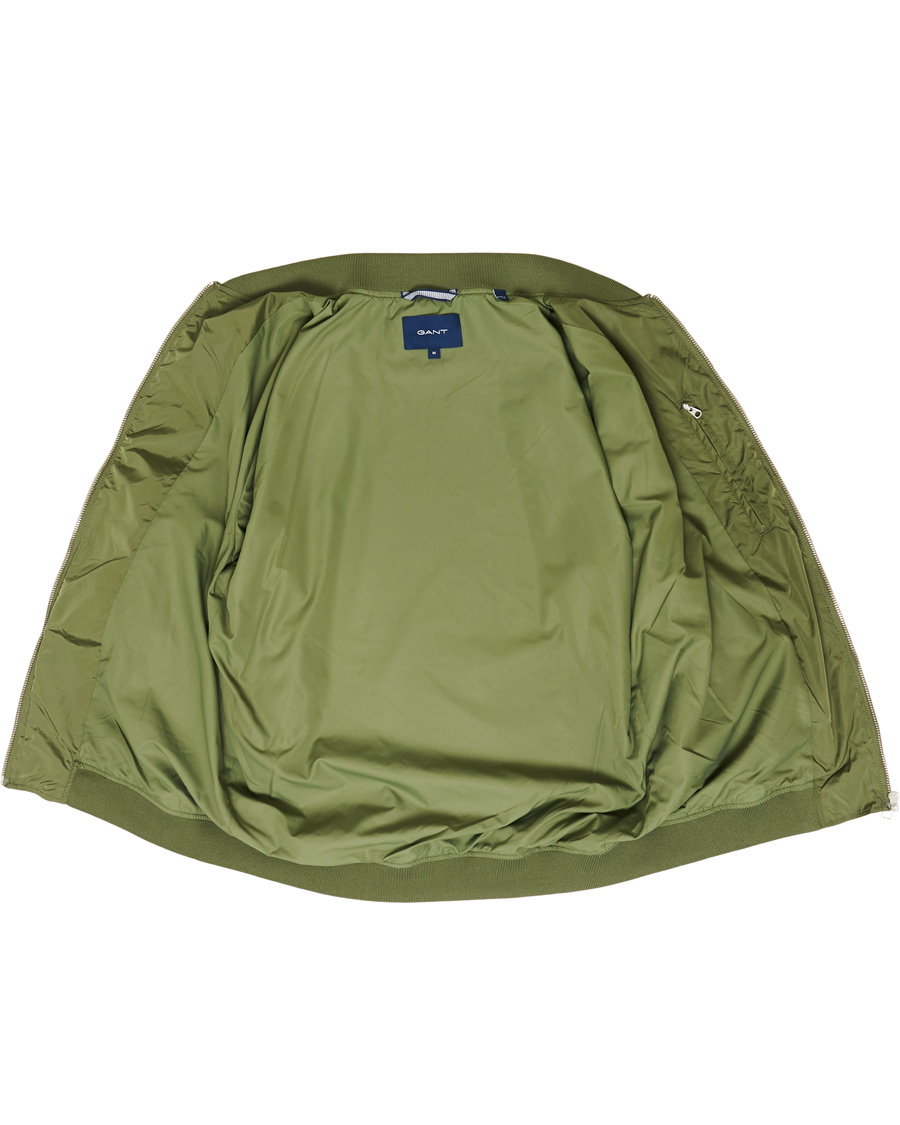 Homme | Manteaux Et Vestes | GANT | Airy Nylon Bomber Four Leaf Green