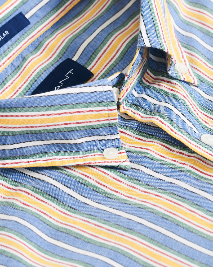 Homme | Chemises | GANT | Windblown Oxford Stripe Shirt Bright Cobolt