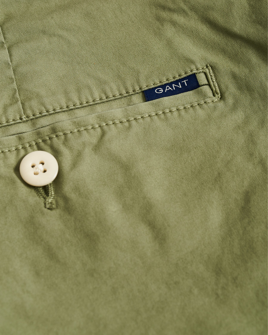 Homme | Shorts | GANT | Regular Sunbleached Shorts Oil Green