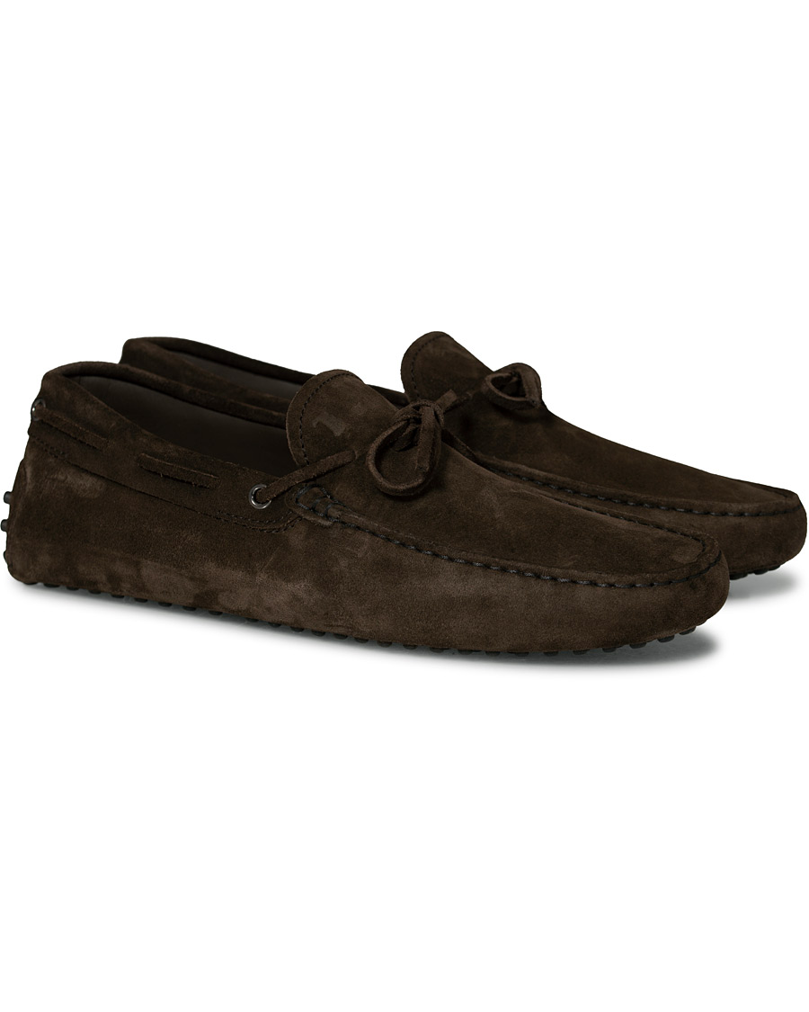 Homme | Tod's Laccetto Gommino Carshoe Dark Brown Suede UK7 - EU41 | Tod's | Laccetto Gommino Carshoe Dark Brown Suede UK7 - EU41