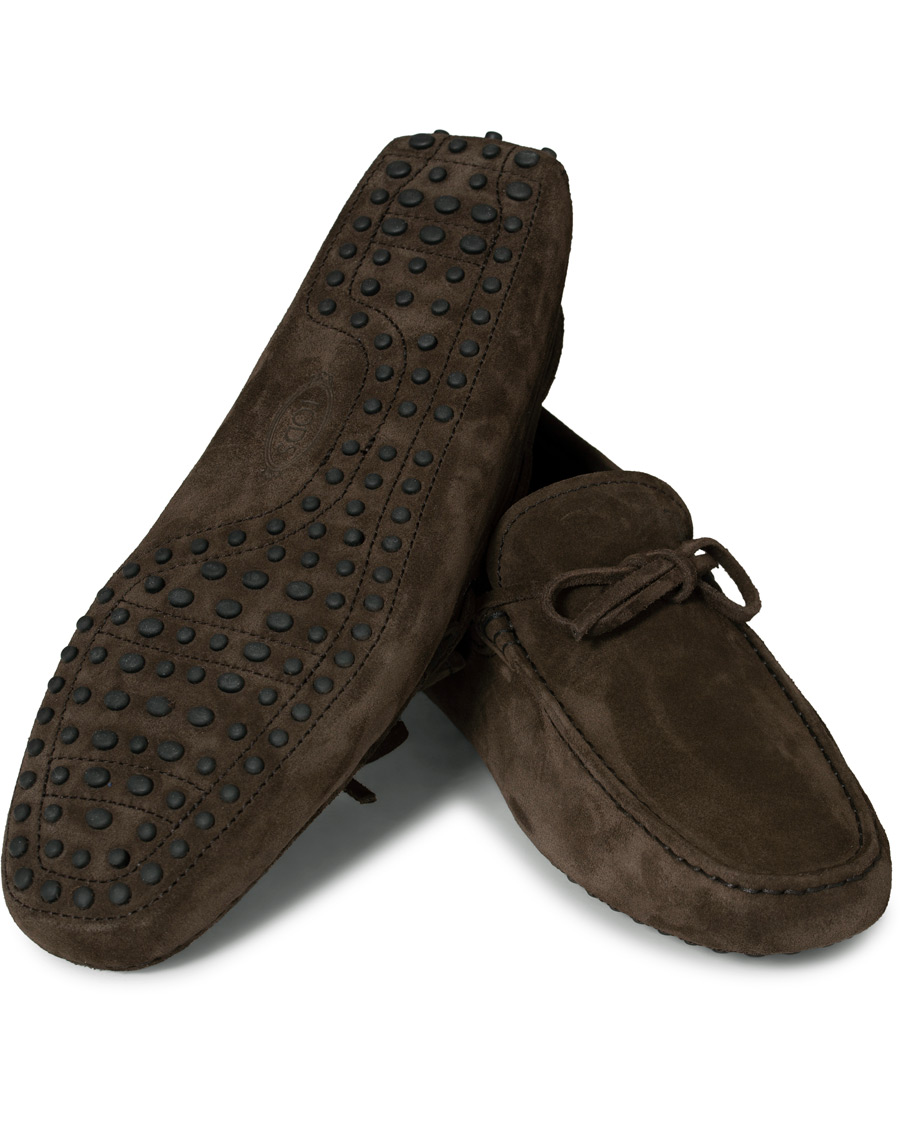 Homme | Tod's Laccetto Gommino Carshoe Dark Brown Suede UK7 - EU41 | Tod's | Laccetto Gommino Carshoe Dark Brown Suede UK7 - EU41