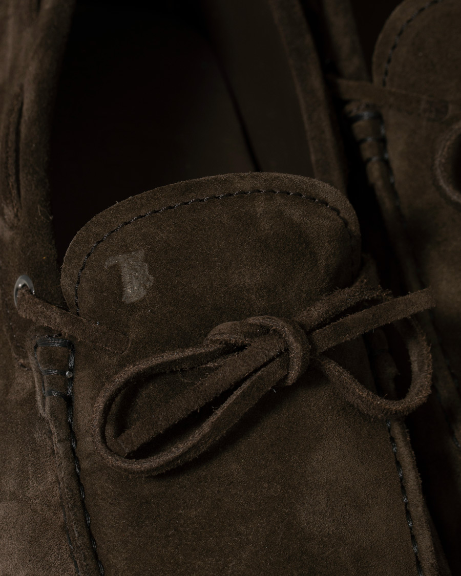 Homme | Tod's Laccetto Gommino Carshoe Dark Brown Suede UK7 - EU41 | Tod's | Laccetto Gommino Carshoe Dark Brown Suede UK7 - EU41