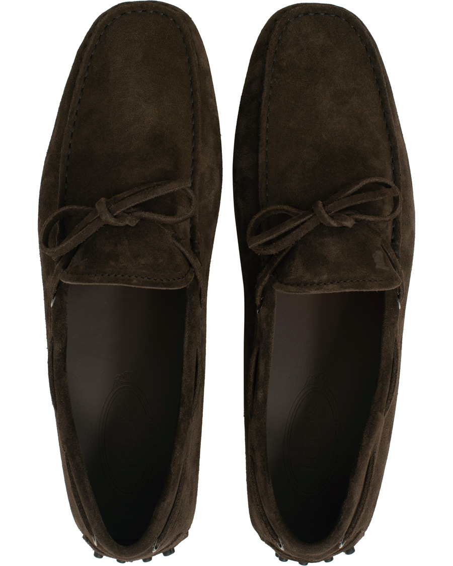 Homme | Tod's Laccetto Gommino Carshoe Dark Brown Suede UK7 - EU41 | Tod's | Laccetto Gommino Carshoe Dark Brown Suede UK7 - EU41