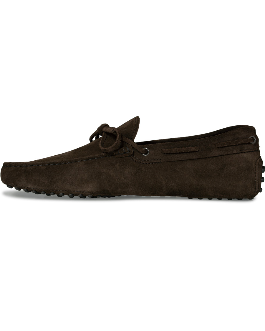 Homme | Tod's Laccetto Gommino Carshoe Dark Brown Suede UK7 - EU41 | Tod's | Laccetto Gommino Carshoe Dark Brown Suede UK7 - EU41