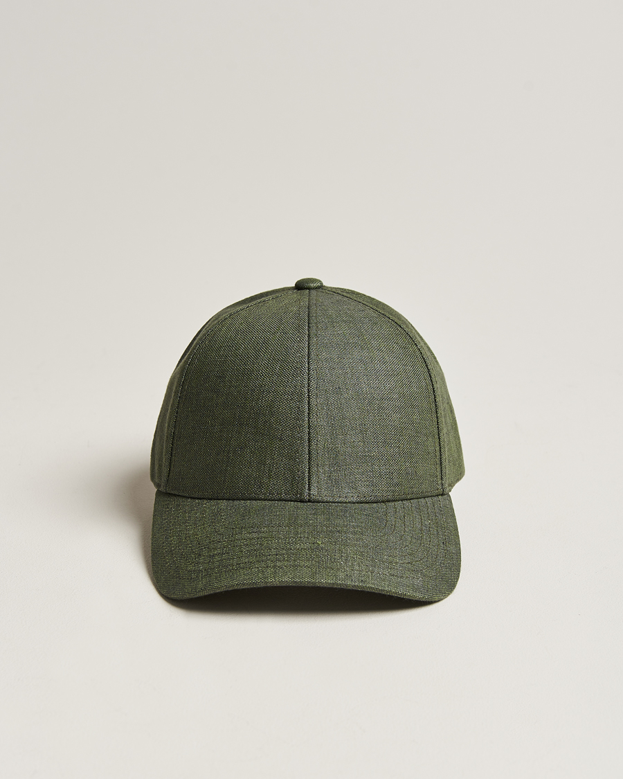 Heren | Hoeden en petten | Varsity Headwear | Linen Baseball Cap French Olive