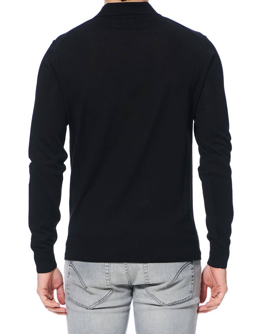 Homme | Pulls Et Tricots | Emporio Armani | Knitted Long Sleeve Polo Black