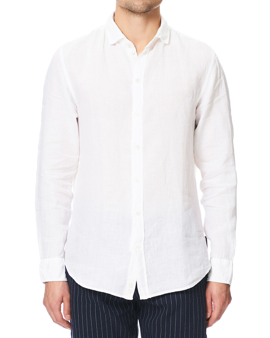 Heren | Overhemden | Emporio Armani | Linen Shirt White