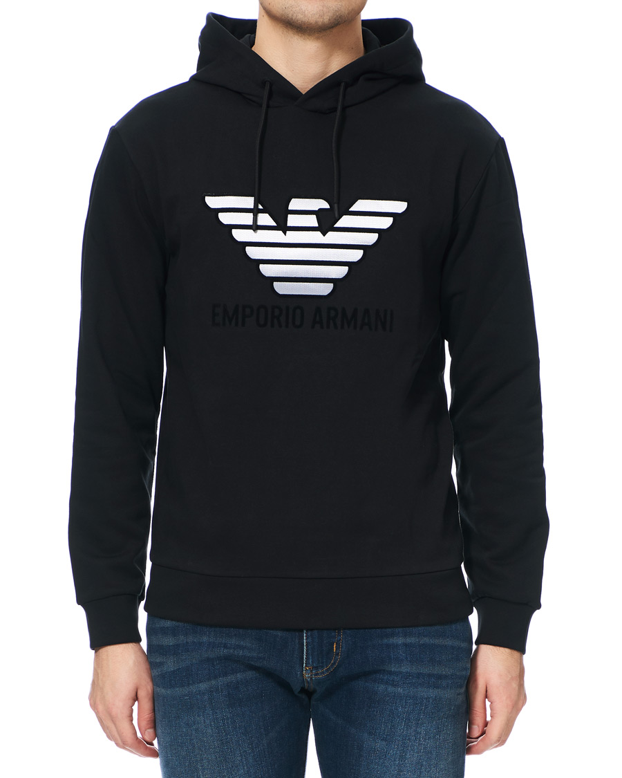 Homme | Pulls Et Tricots | Emporio Armani | Eagle Hoodie Black