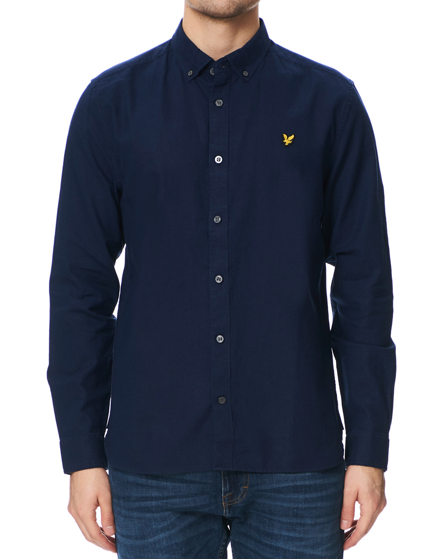 Homme | Chemises | Lyle & Scott | Linen/Cotton Shirt Navy