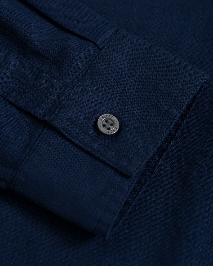 Homme | Chemises | Lyle & Scott | Linen/Cotton Shirt Navy