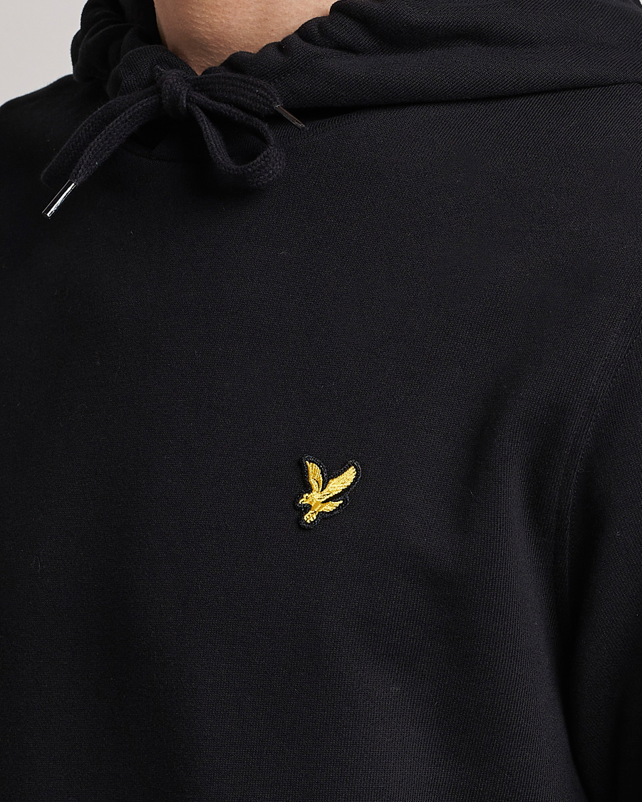 Heren | Truien | Lyle & Scott | Organic Cotton Pullover Hoodie Jet Black