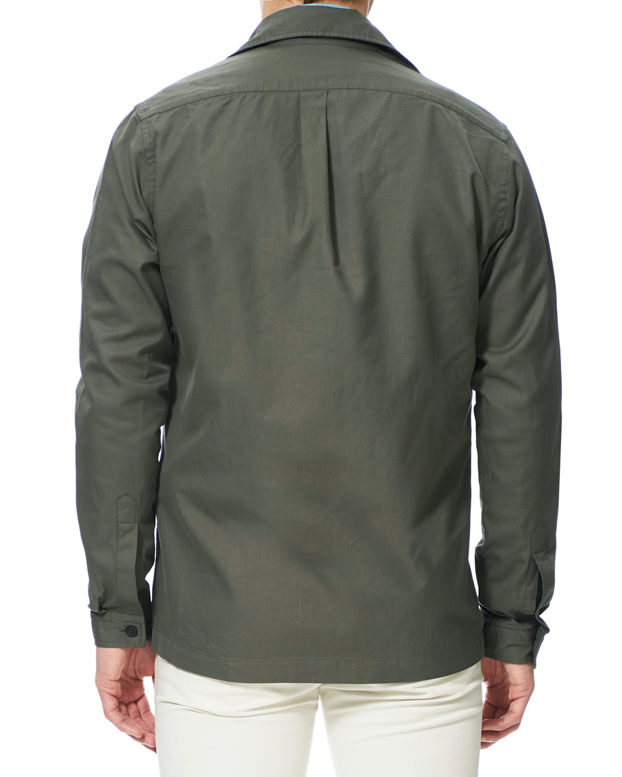 Homme | Chemises | Eton | Heavy Twill Overshirt Green