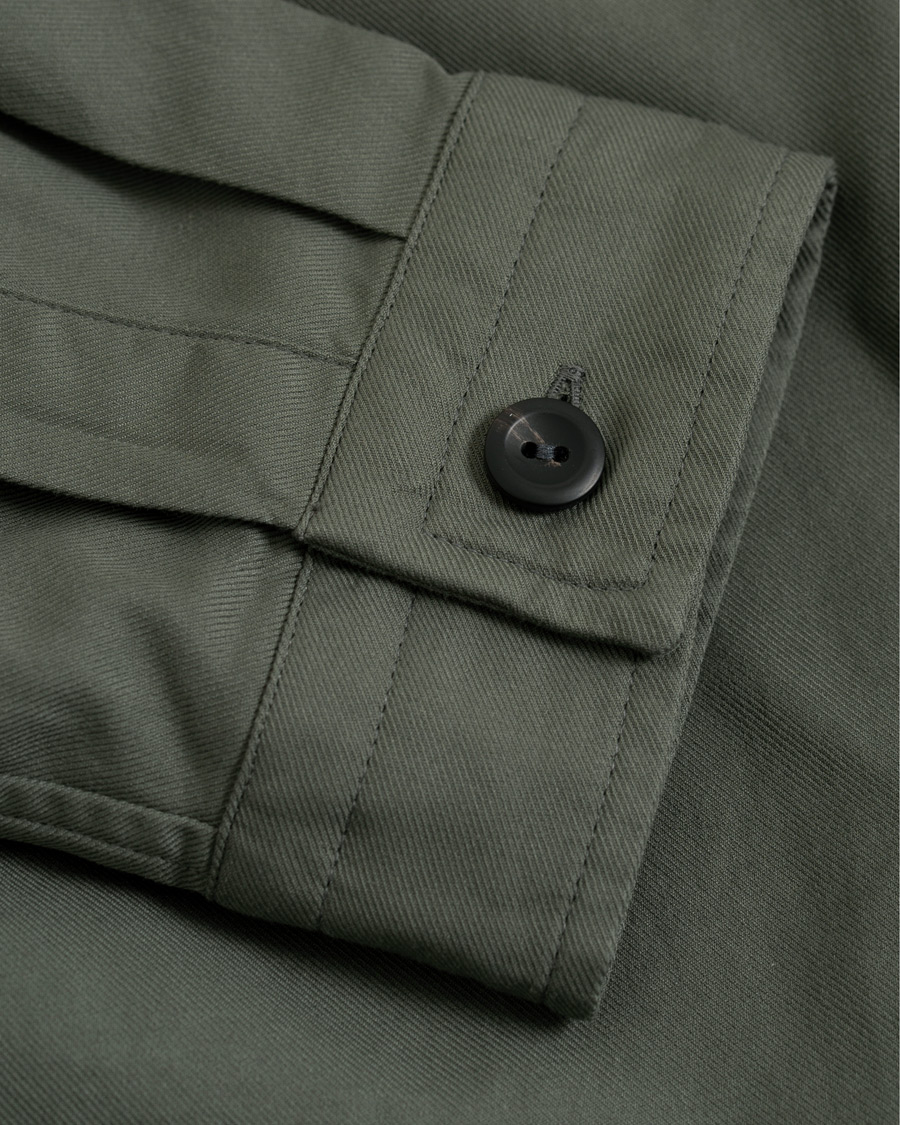 Homme | Chemises | Eton | Heavy Twill Overshirt Green
