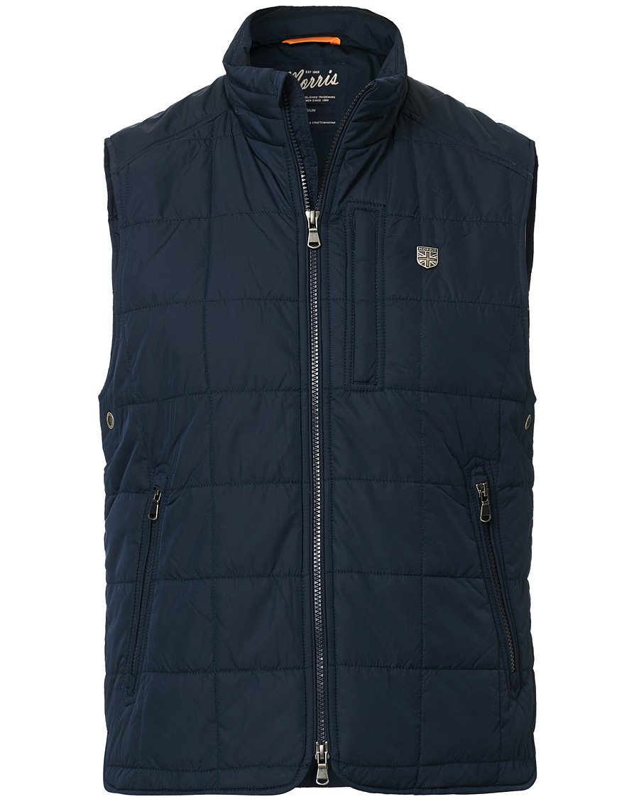 Heren | Jassen | Morris | Quilted Crew Vest Navy
