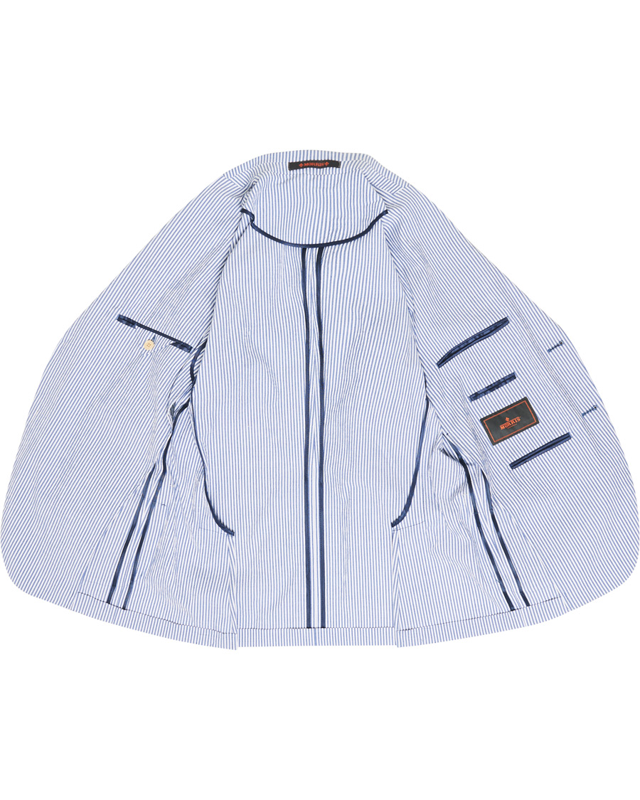 Heren | Blazers | Morris | Resort Striped Seersucker Balzer Blue/White