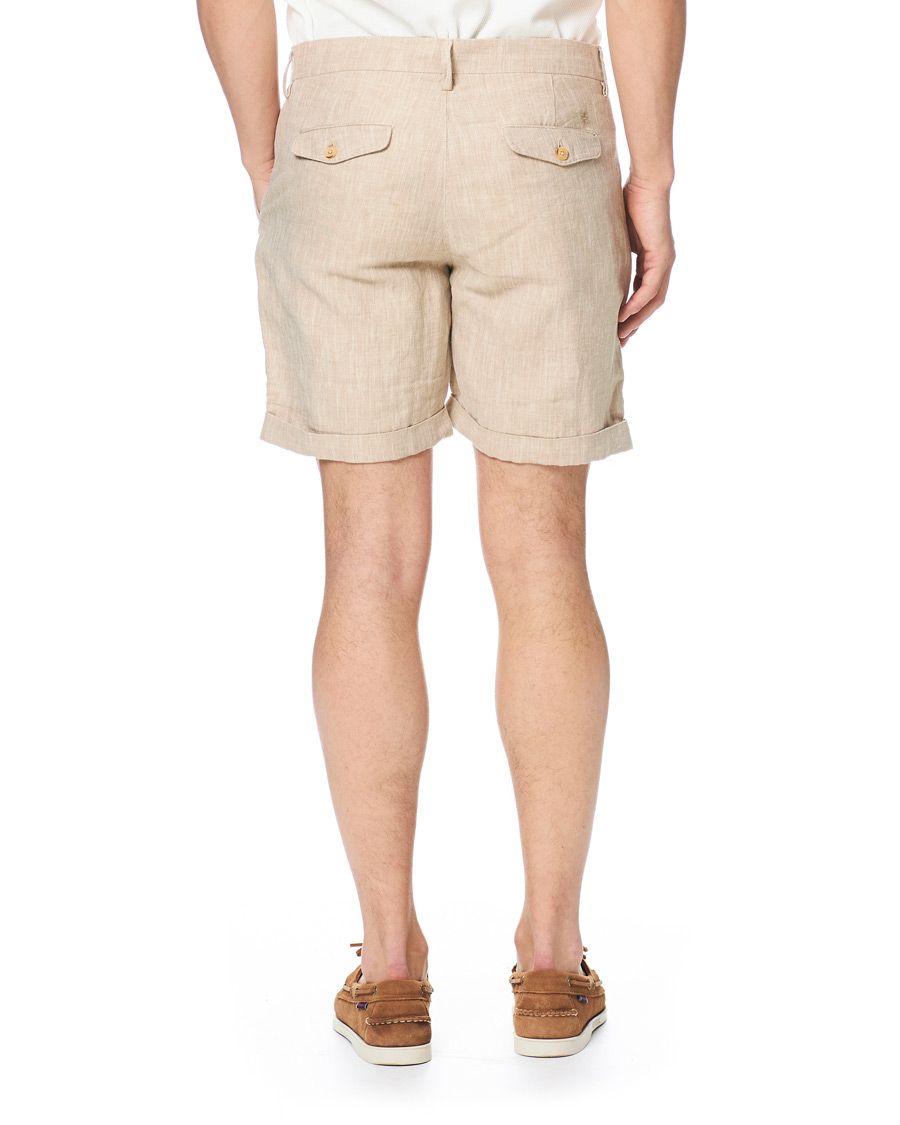 Homme | Shorts | Morris | Marlow Pleated Linen Shorts Khaki