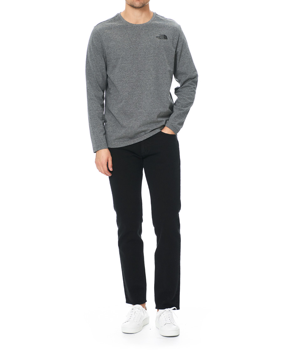 Homme | T-shirts | The North Face | Simple Dome Long Sleeve Tee Heather Grey