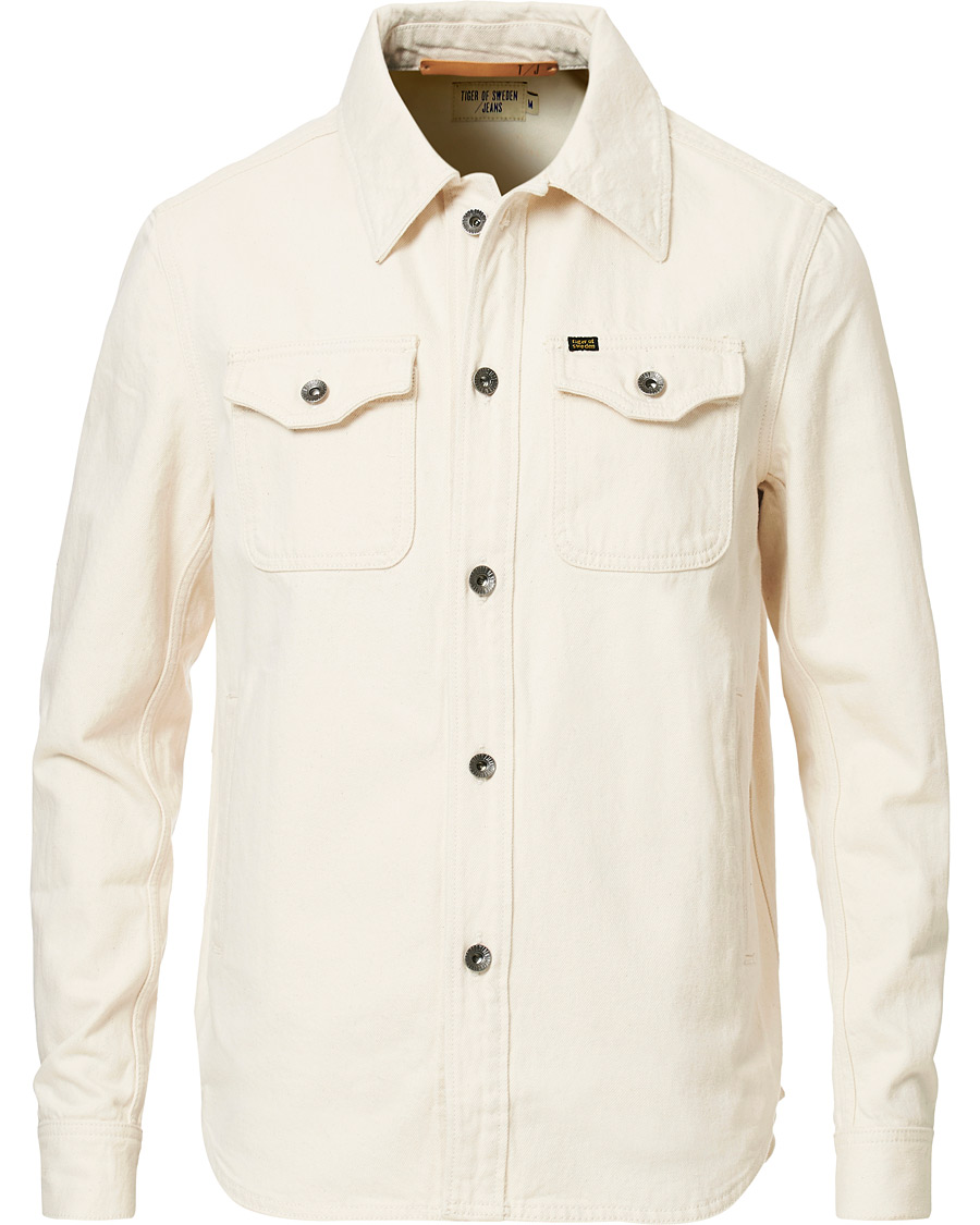 Homme | Manteaux Et Vestes | Tiger of Sweden Jeans | Get Organic Cotton Denim Jacket Off White
