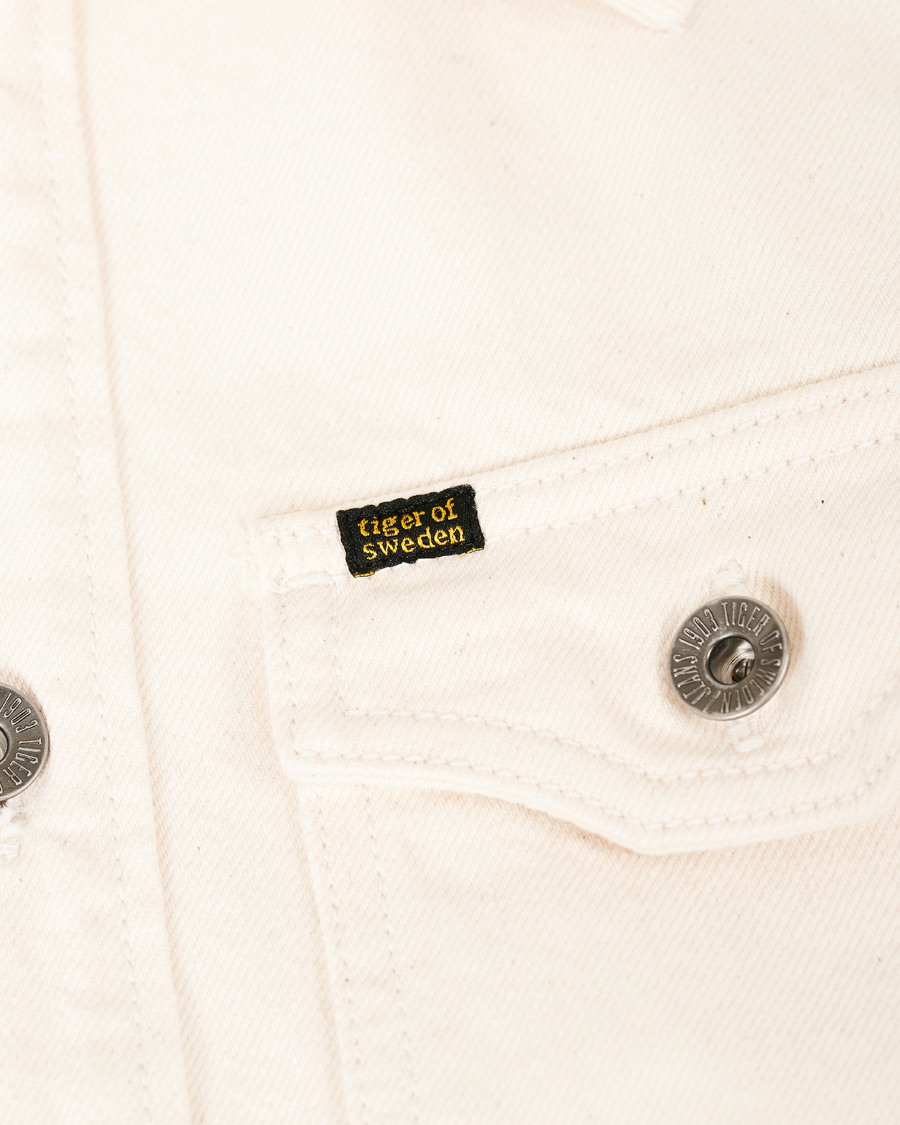 Homme | Manteaux Et Vestes | Tiger of Sweden Jeans | Get Organic Cotton Denim Jacket Off White