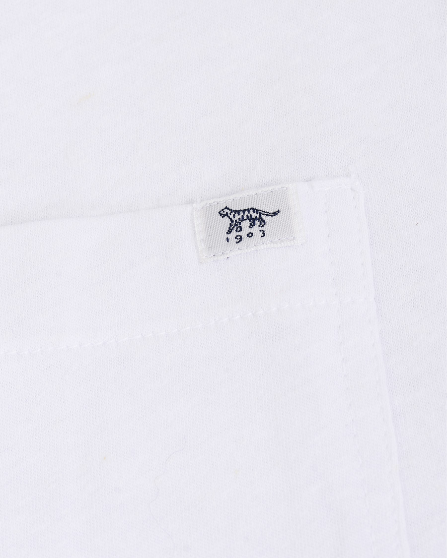 Heren | T-shirts | Tiger of Sweden | Didelot Linen Pocket Crew Neck Tee White
