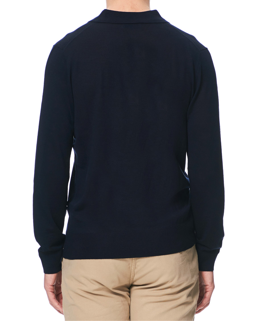 Homme | Pulls Et Tricots | Tiger of Sweden | Newton Knitted Long Sleeve Polo Navy