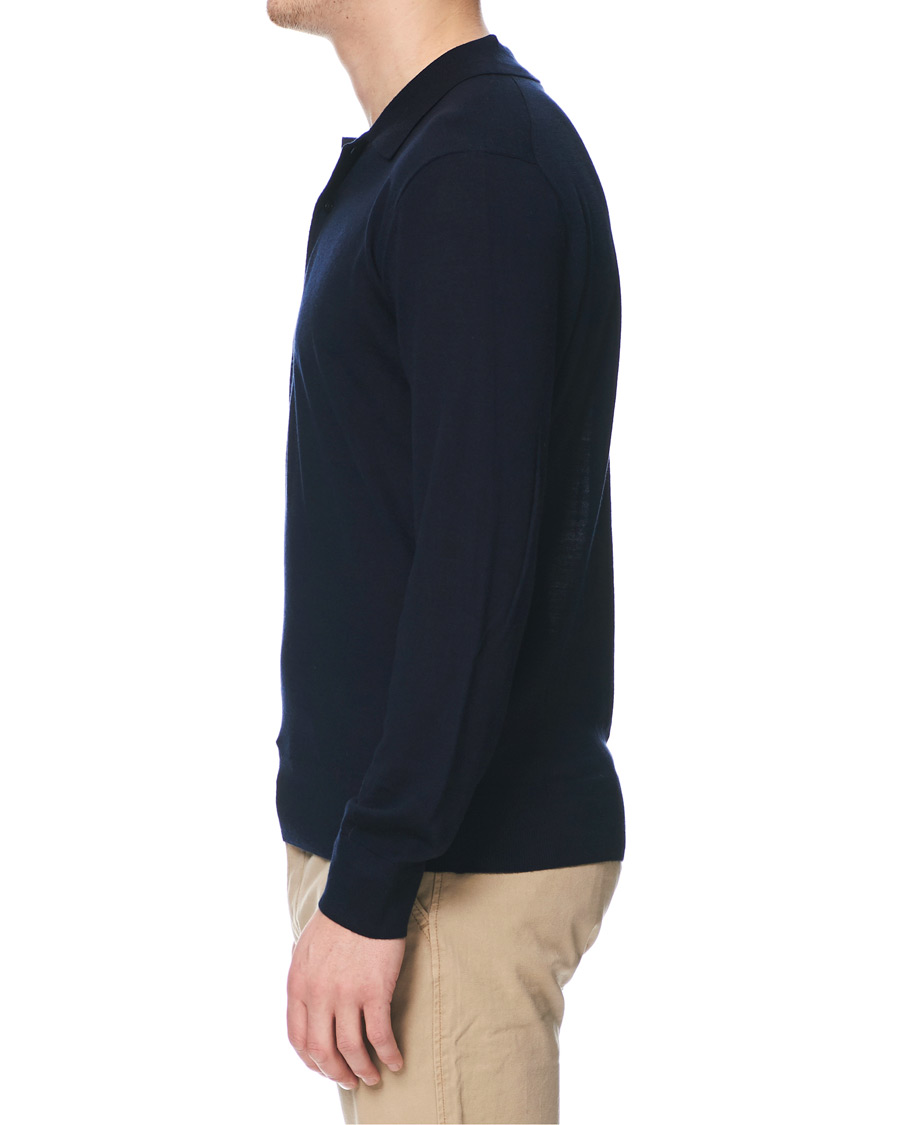 Homme | Pulls Et Tricots | Tiger of Sweden | Newton Knitted Long Sleeve Polo Navy