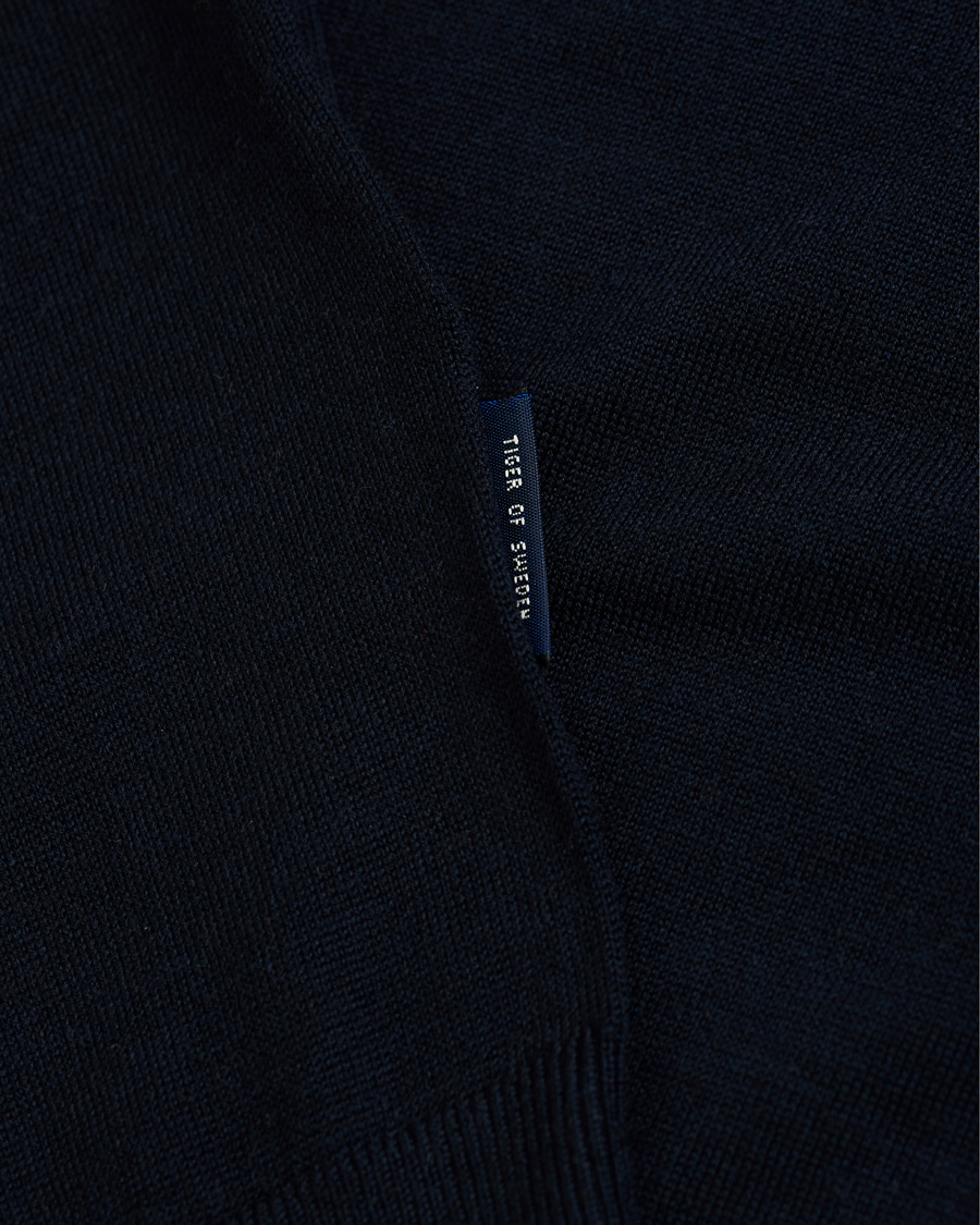 Homme | Pulls Et Tricots | Tiger of Sweden | Newton Knitted Long Sleeve Polo Navy