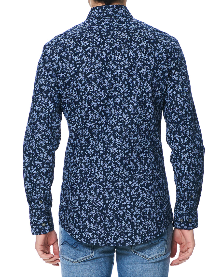 Homme | Chemises | Tiger of Sweden | Ferene Printed Flower Shirt Navy