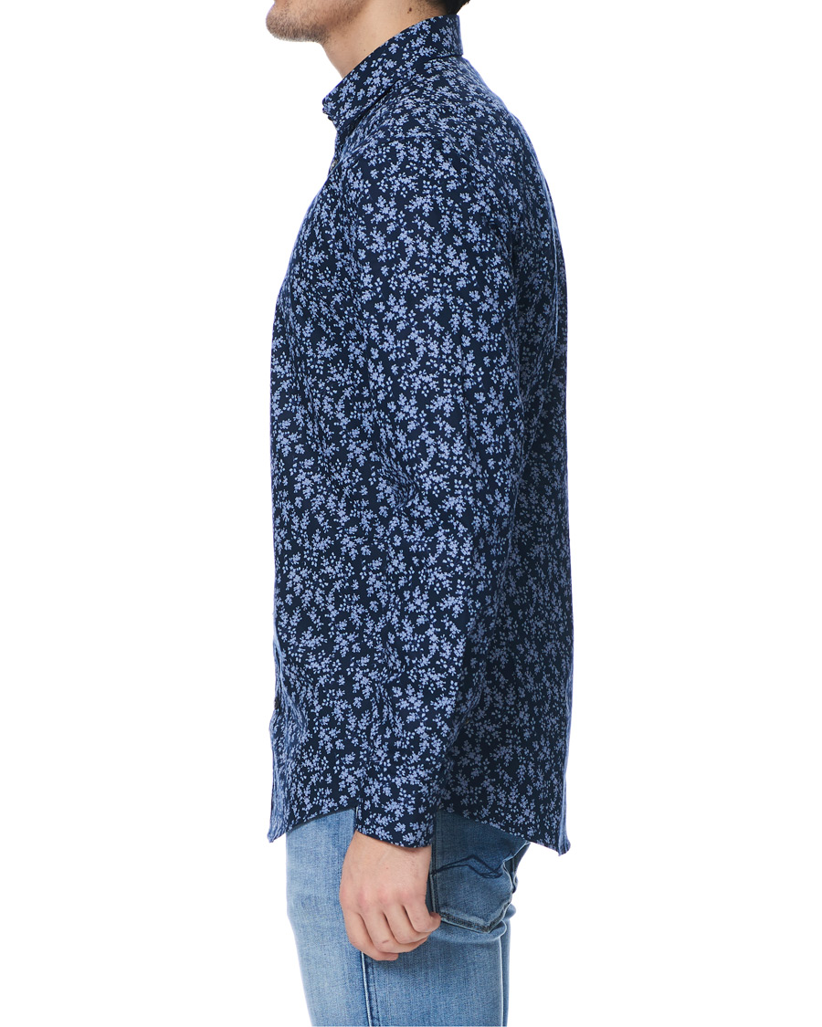 Homme | Chemises | Tiger of Sweden | Ferene Printed Flower Shirt Navy