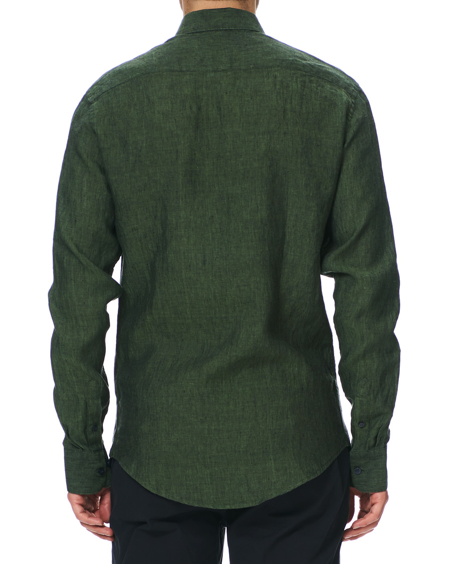 Homme | Chemises | Tiger of Sweden | Fenald Button Down Linen Shirt Green