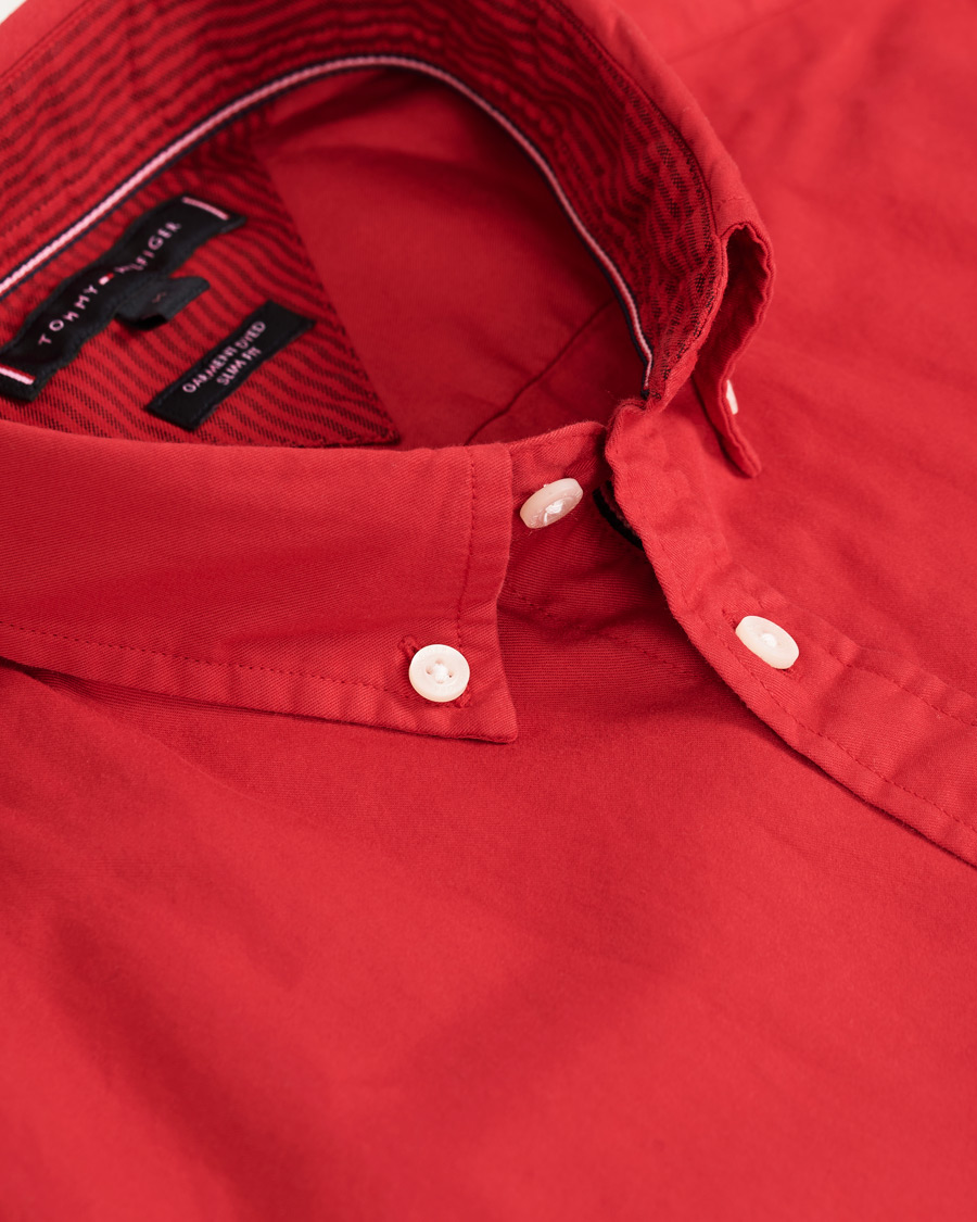 Homme | Chemises | Tommy Hilfiger | Slim Fit Garment Dyed Twill Shirt Primary Red