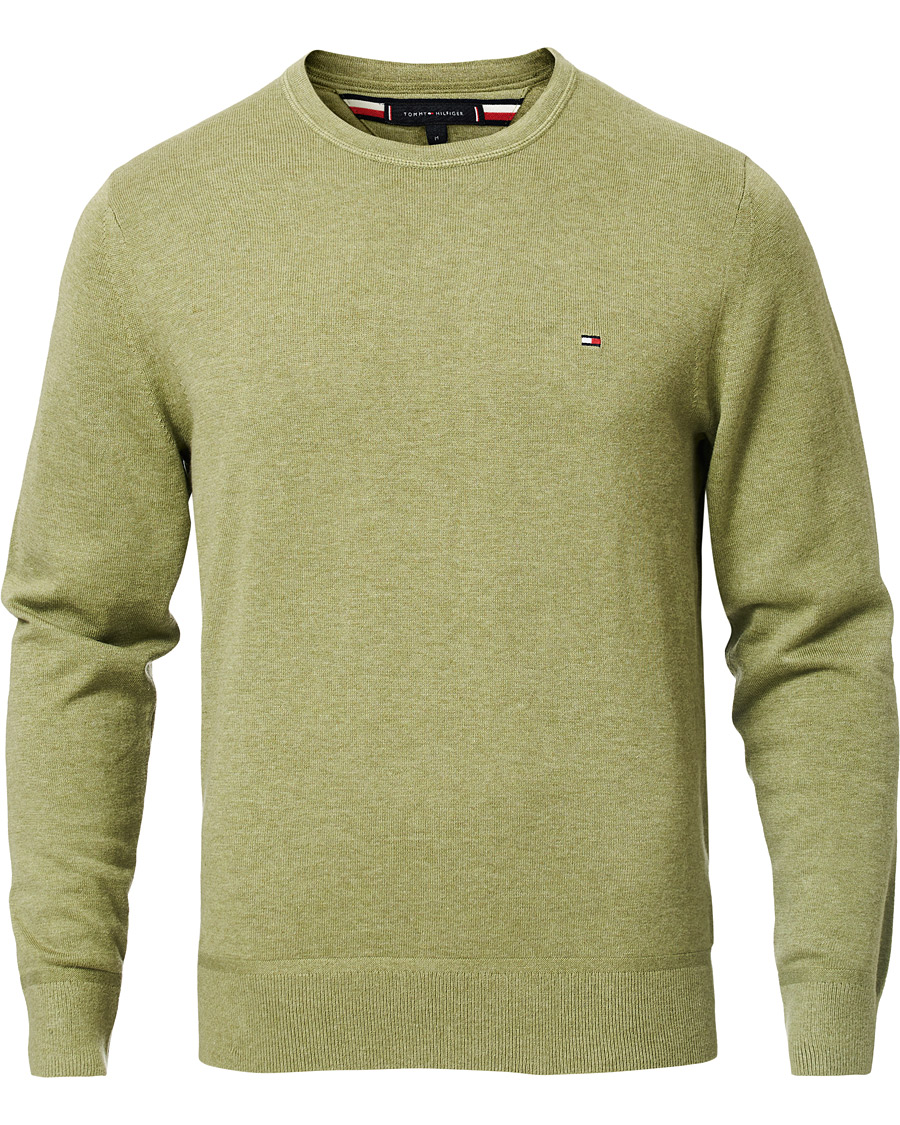 Heren | Truien | Tommy Hilfiger | Organic Cotton/Silk Crew Neck Pullover Faded Olive
